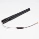 WIFI Antenna 2.4Ghz 5Ghz 2dbi Dual Band Black with IPEX Coaxial Cable