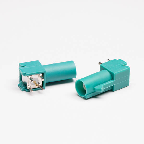FAKRA Connector Types E Green Plug Receptacle PCB Mount Through Hole