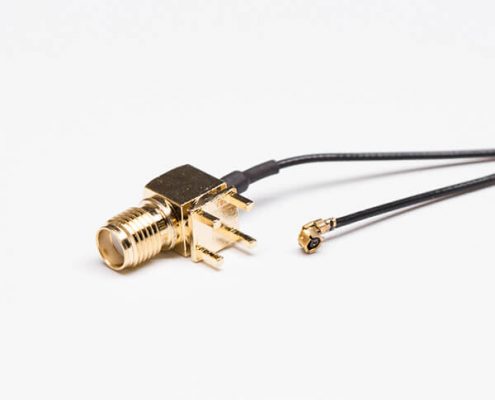 SMA Cable Soldering Angled with Black RF1.1 Coaxial to IPEX Ⅰ