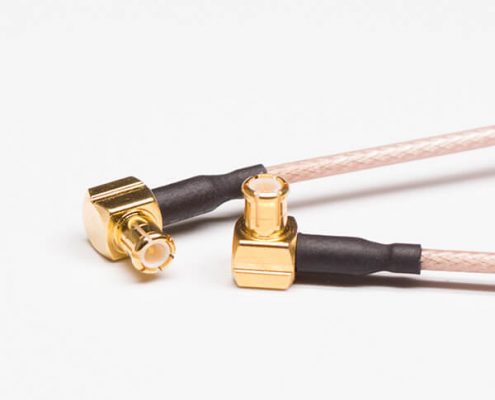 MCX Coaxial Cable Brown RG178 Solder with Angled MCX Female