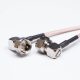 F-type Coaxial Aerial Cable Angled Solder to 75Ohm Brown RG179