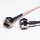 F Type Cable to Coax 75Ohm Brown RG179 Solder to Straight F Type Plug