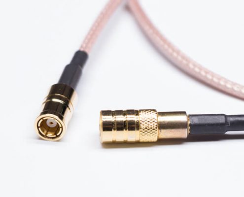 SMB Female Cable Straight Socket to SMB Solder with Brown Coaxial RG316