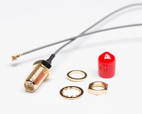 SMA Female Bulkhead Cable Straight with Gray Coaxial RF1.13 IPEX Ⅰ