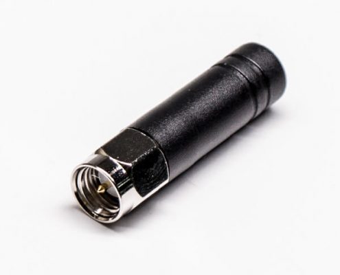 2.4G Antenna Small Pepper Module Straight SMA Male Black with Nickel Plating