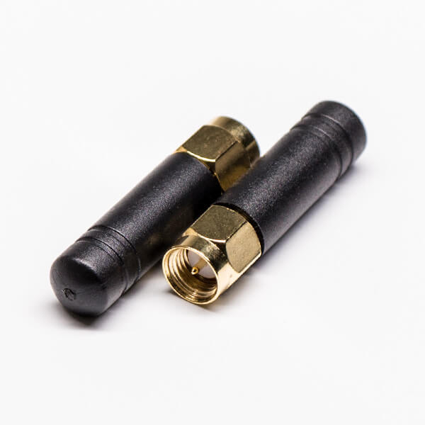 GPRS Small Pepper Antenna SMA Connector Male Black with Golden Pin