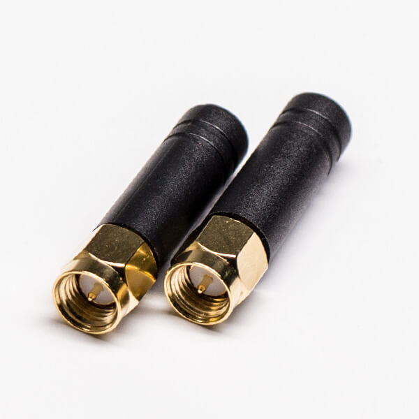 GPRS Small Pepper Antenna SMA Connector Male Black with Golden Pin