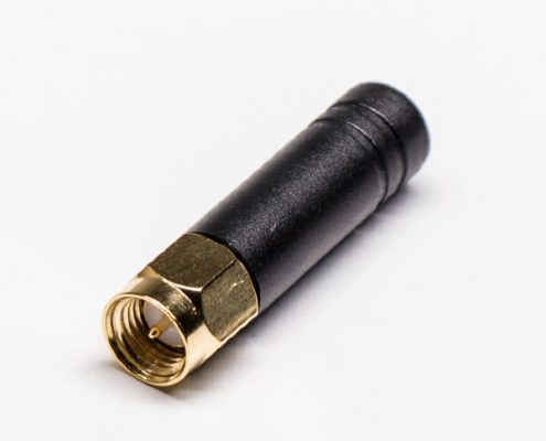 GPRS Small Pepper Antenna SMA Connector Male Black with Golden Pin