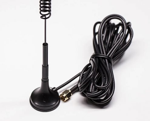 4G Antenna with SMA Male Connector Sucker Black Outdoor for RG174