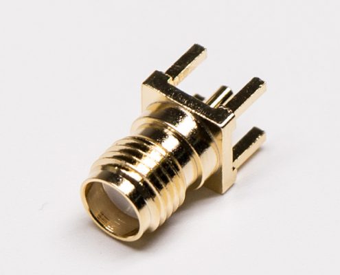 SMA Connector,Female/Jack,180°/Straight,Gold Plated,PCB Mount